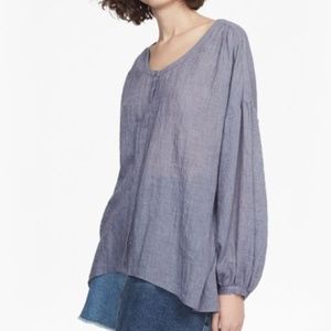 BETSY DRAPED SCOOP NECK TOP